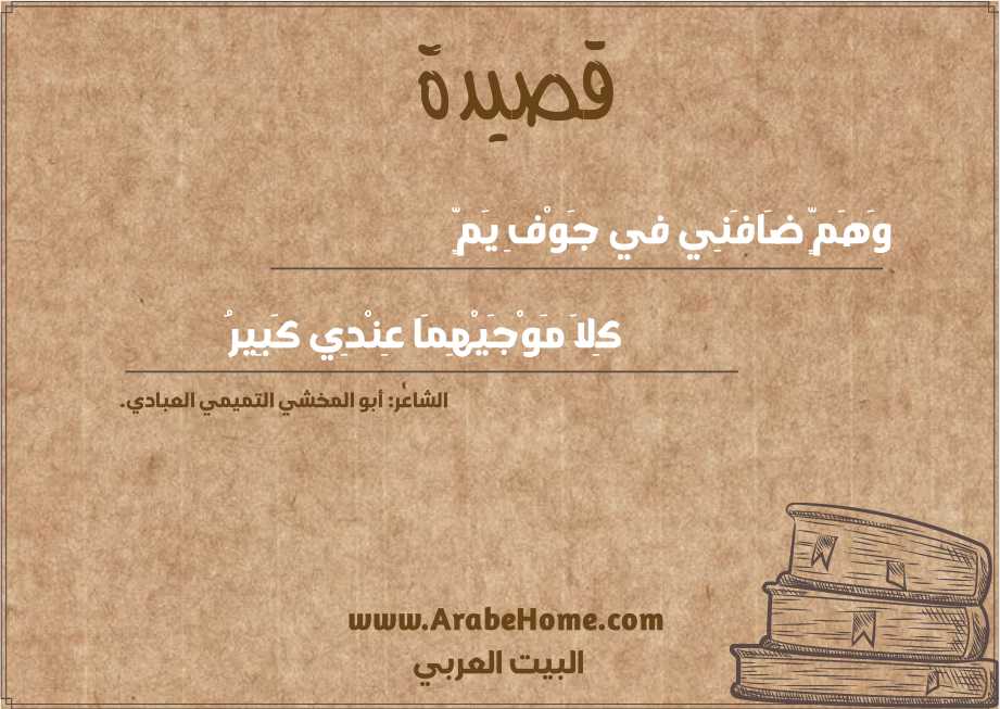 وَهَمٍّ ضَافَنِي في جَوْفِ يَمٍّ 