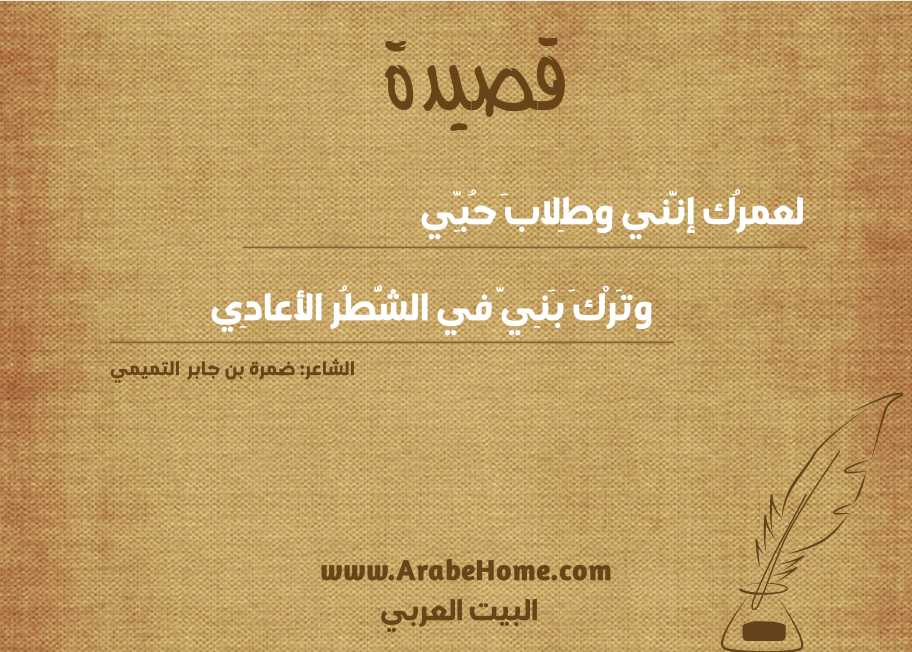 لعمرُك إنَّني وطِلابَ حُبِّي   