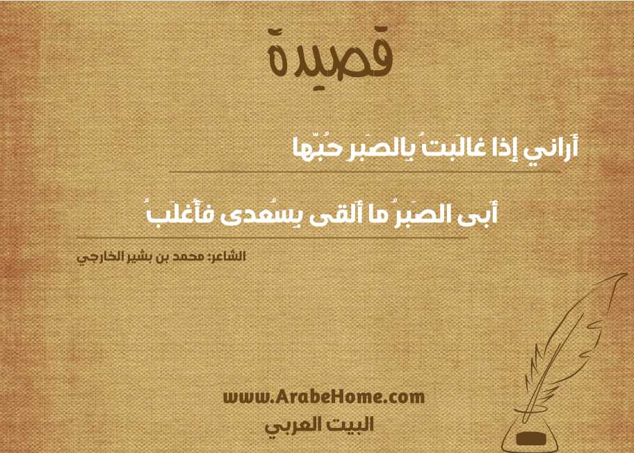 أَراني إِذا غالَبتُ بِالصَبرِ حُبَّها