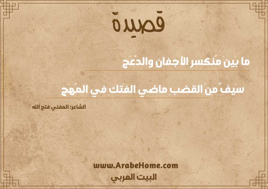 ما بَينَ مُنكسرِ الأجفانِ والدّعَجِ
